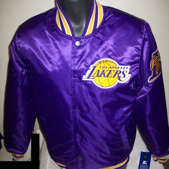 LOS ANGELES LAKERS Starter Snap Down Jacket PURPLE (polyfilled)XL 2X